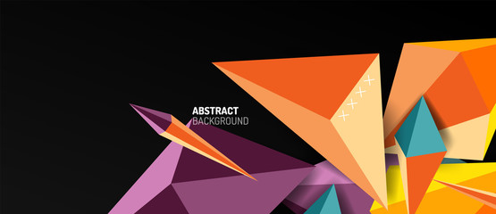 Trendy simple triangle abstract background, dynamic motion concept. Vector Illustration For Wallpaper, Banner, Background, Card, Book Illustration, landing page