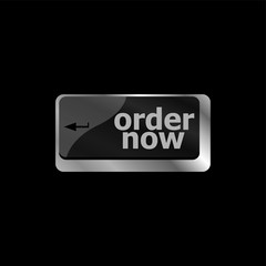 Order now computer key showing online purchases and shopping