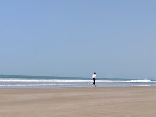 Fototapeta na wymiar Solitude at the beach