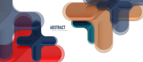 Glossy multicolored plastic style cross composition, x shape design, techno geometric modern abstract background. Trendy abstract layout template