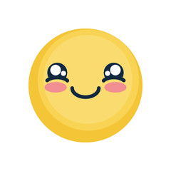 emoji with happy expression icon, flat style