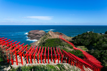 山口県　元乃隅神社　鳥居