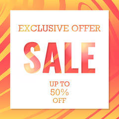 Modern striped background. Special offer price sign. Advertising Discounts symbol. Banner badge. Wow sale. EPS 10