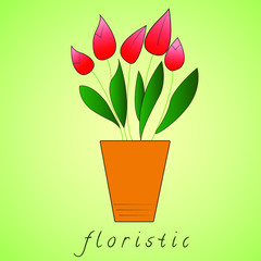 Illustration of a green tree on an isolated background.