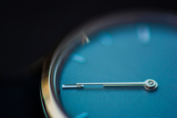 macro shot of watch clock