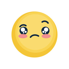 rude emoji face icon, flat style