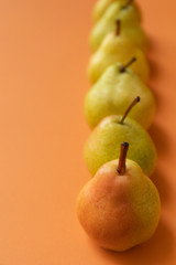 six pears in a row
