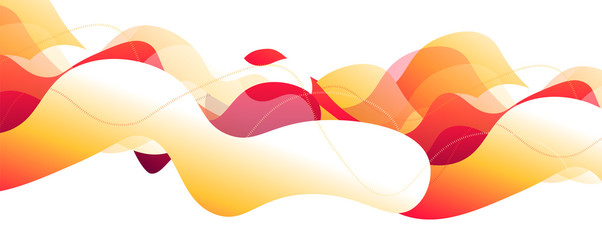 Gradient fluid orange color wave background. Vector Illustration For Wallpaper, Banner, Background, Card, Book Illustration, landing page