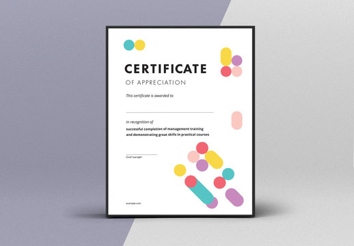 Abstract Award Certificate Layout