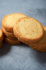 Butter cookies close up