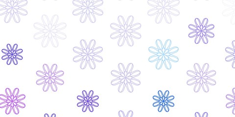 Light Purple vector natural backdrop with flowers.