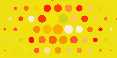 Light Pink, Yellow vector layout with circle shapes. Abstract decorative design in gradient style with bubbles. Pattern for business ads.