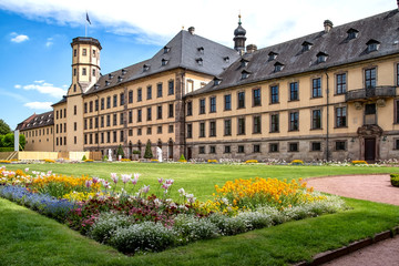Fototapeta na wymiar Stadtschloss (City Palace) in Fulda. The baroque residence was built from 1708 to 1714.