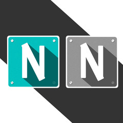 N Letter Logo Design Vector Illustration