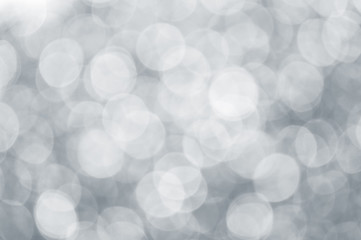 gray abstract bokeh background from nature environment. white blur abstract.  Christmas lights