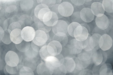gray abstract bokeh background from nature environment. white blur abstract.  Christmas lights