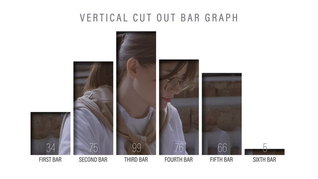 Vertical Cut Out Bar Graph