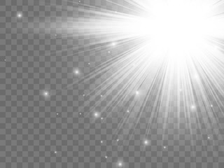 Sunlight on a transparent background