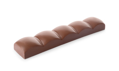 Mini milk chocolate bar isolated on white