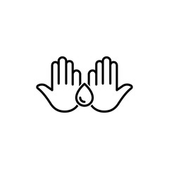 clean hand icon flat vector logo design trendy