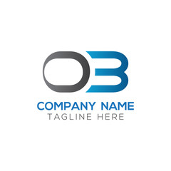 Initial Simple Letter OB Logo Design Vector Template. Abstract Minimal OB Letter Logo Design