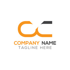 Initial Simple Letter OC Logo Design Vector Template. Abstract Minimal OC Letter Logo Design