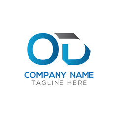 Initial Simple Letter OD Logo Design Vector Template. Abstract Minimal OD Letter Logo Design