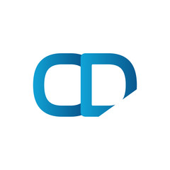 Initial Simple Letter OD Logo Design Vector Template. Abstract Minimal OD Letter Logo Design