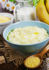 Millet porridge with milk