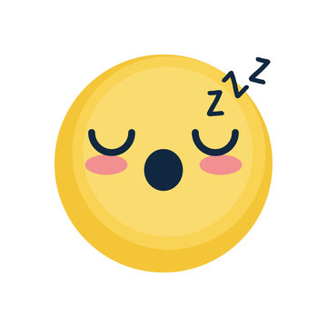 sleeping emoji icon, flat style