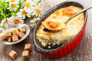 Homemade millet casserole