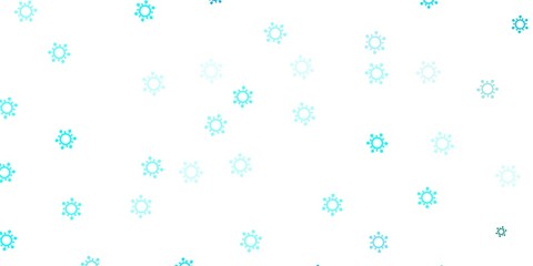 Light blue vector backdrop with virus symbols.