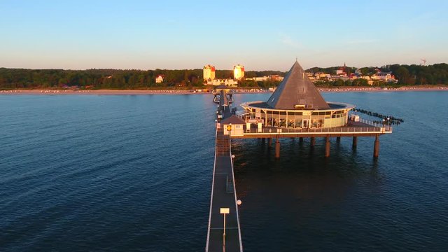 Aerial Drone Shot of Usedom Island Baltic Sea Germany Poland Border