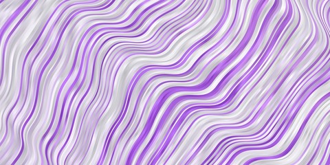 Light Purple vector template with curved lines. Abstract gradient illustration with wry lines. Template for your UI design.