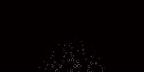 Dark Purple vector template with circles. Colorful illustration with gradient dots in nature style. Pattern for booklets, leaflets.