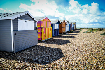 beach huts at the beach