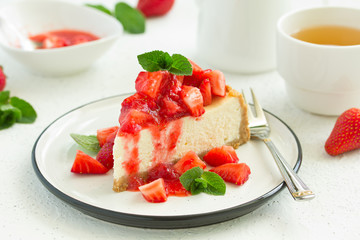 Strawberry cheesecake ... Selective focus.