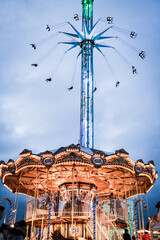 carousel in the park, attraction, theme park 