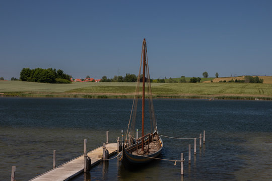 Ladby ship, dragon ship,  reconstruction,  viking age