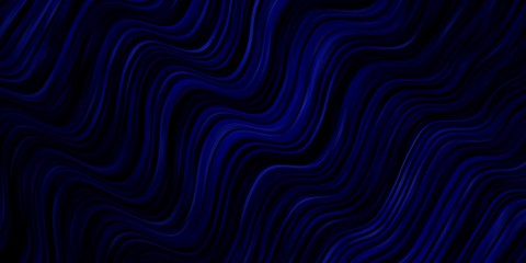 Dark BLUE vector layout with wry lines. Brand new colorful illustration with bent lines. Pattern for ads, commercials.
