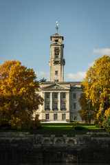 old town hall in autumn, Nottingham University