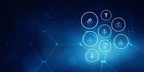 2D illustration medical structure background