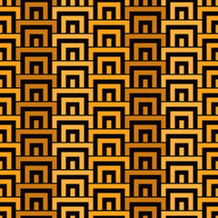 Geometric seamless pattern. Geo print. Arcs, brackets motif. Oriental ornamental background. Ancient mosaic wallpaper