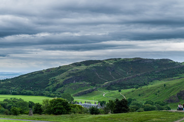 Obraz premium Arthur's Seat from Calton Hill, Edinburgh, Scotland