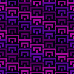 Geometric seamless pattern. Geo print. Arcs, brackets motif. Oriental ornamental background. Ancient mosaic wallpaper