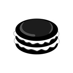 illustration of cute macaroons on a white background