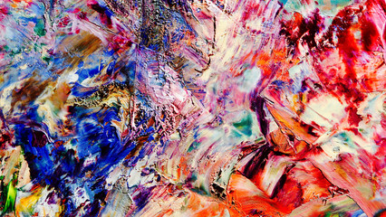 Colorful abstract background wallpaper. Modern motif visual art.  Mixtures of oil paint. Trendy...