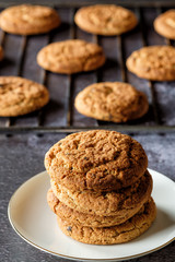 Homemade oatmeal cookies right out of the oven