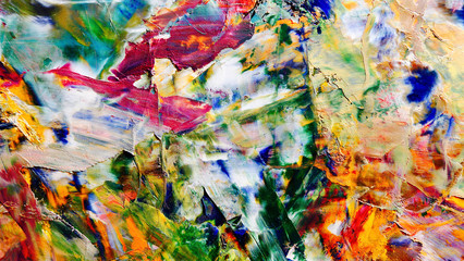 Colorful abstract background wallpaper. Modern motif visual art.  Mixtures of oil paint. Trendy...