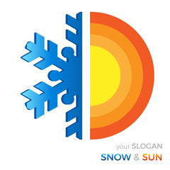 Schneeflocke und Sonne - Winter und Sommer - Klimanalage